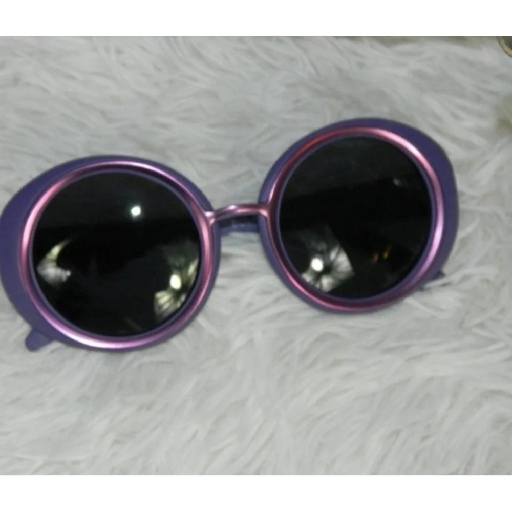 Perverse‎ Sunglasses Purple Round Frame Hippie  Retro